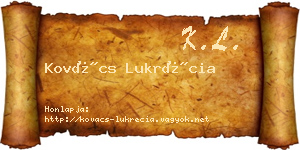 Kovács Lukrécia névjegykártya